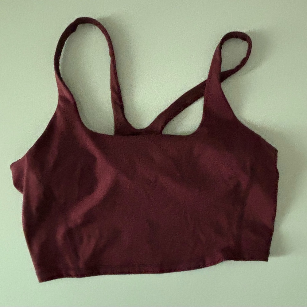 Burgundy Strappy Bra Top